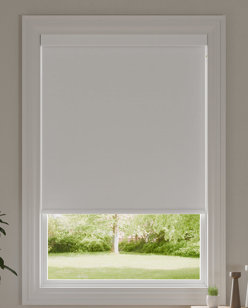 Ozon Silver Blackout Roller Shades
