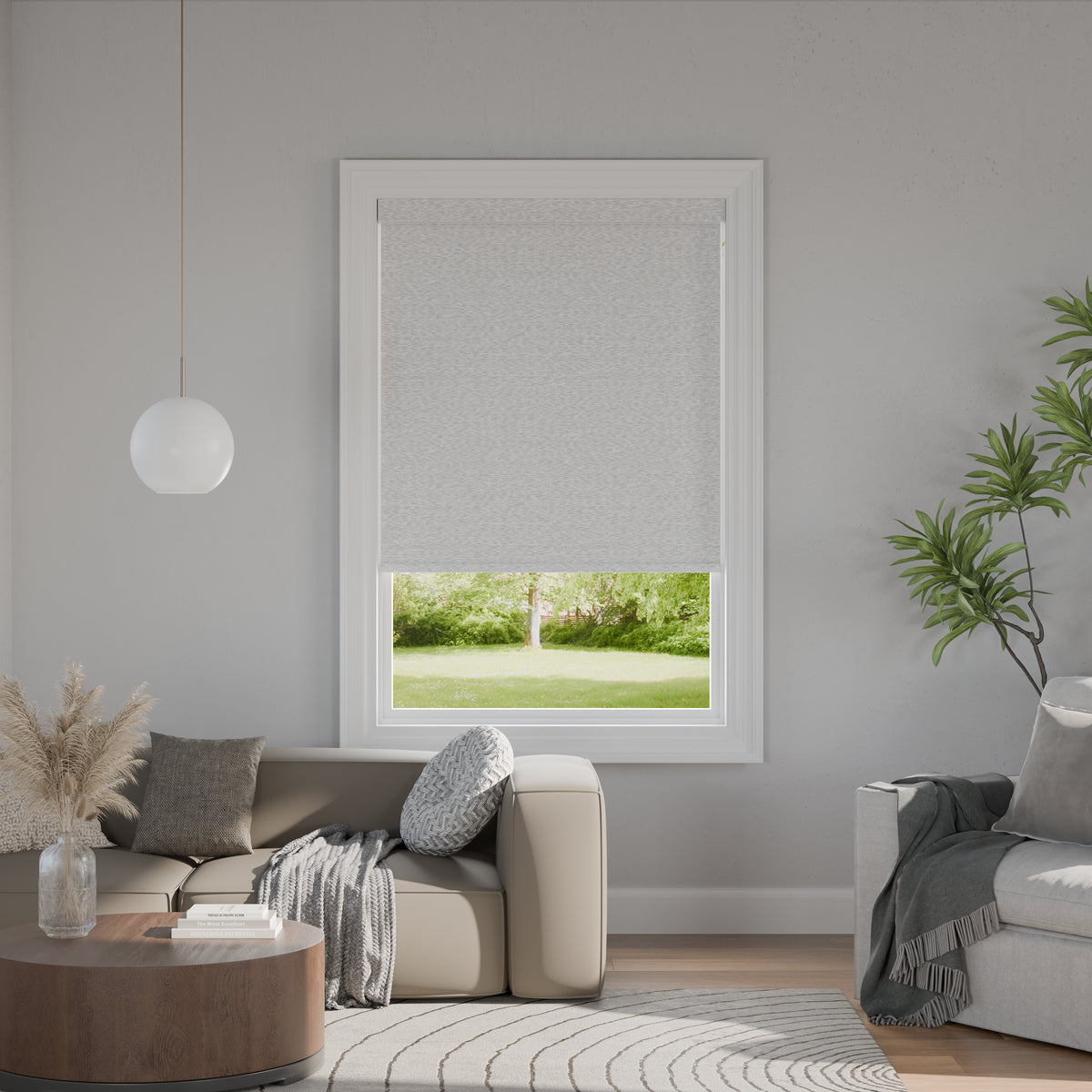 Ozon Peppercorn Blackout Roller Shades