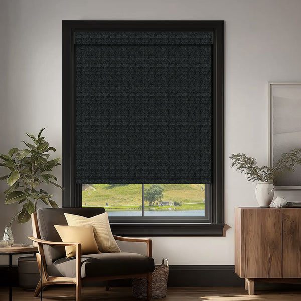 Quintana Black Blackout Roller Shades