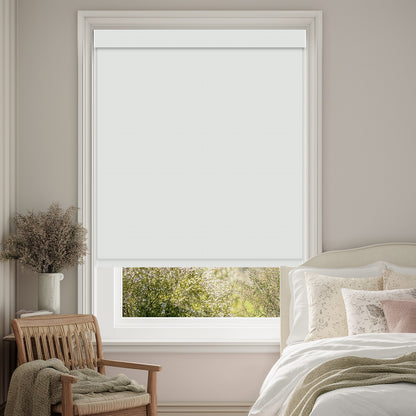 Tamora Bright White Blackout Roller Shades