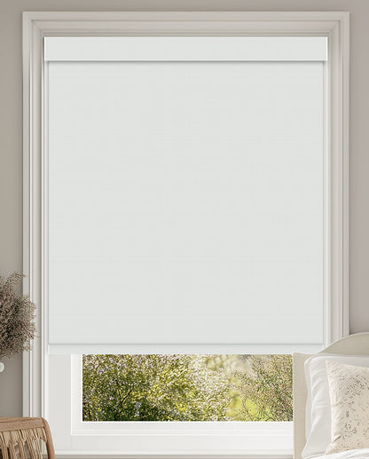 Tamora Bright White Blackout Roller Shades
