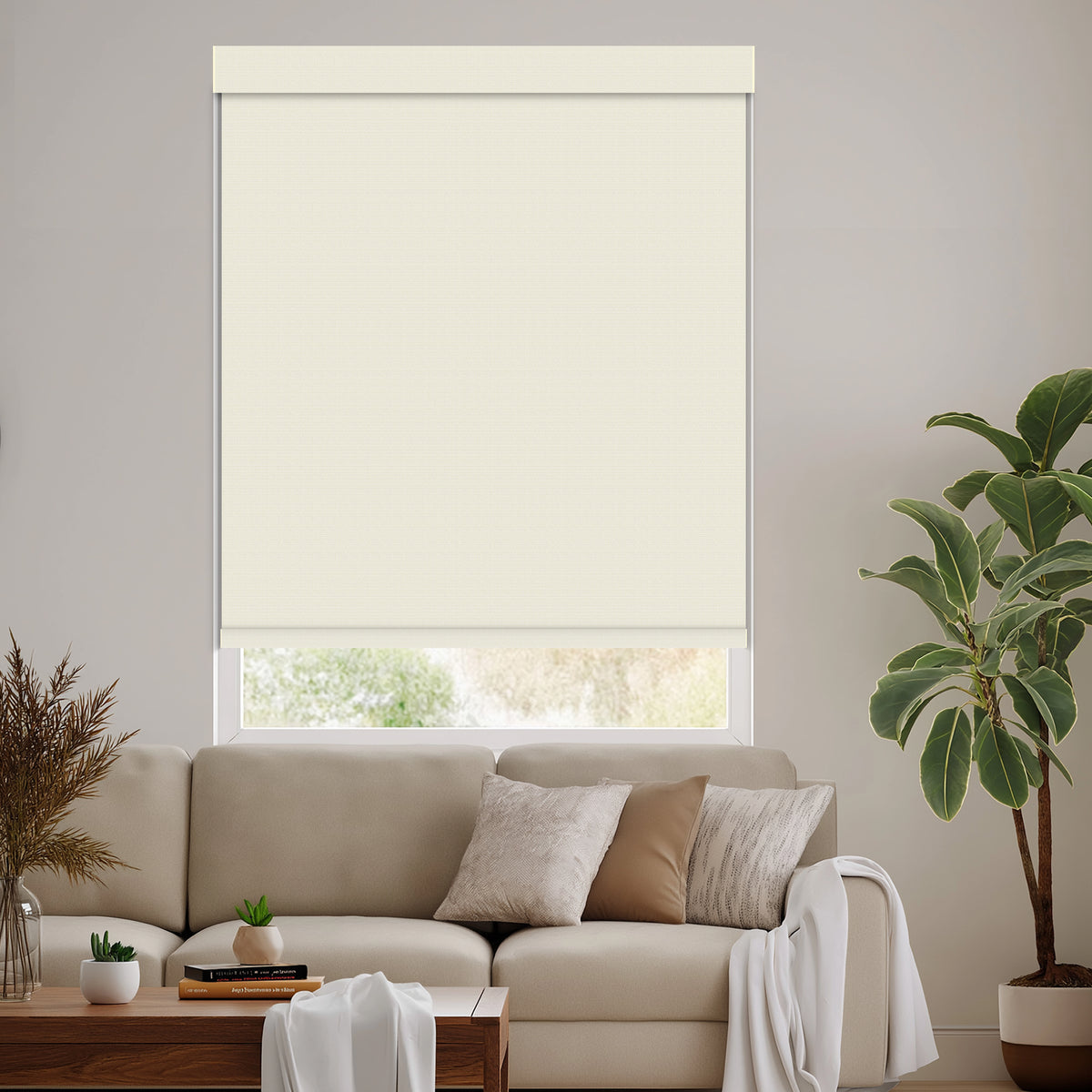 Tamora Cream Blackout Roller Shades