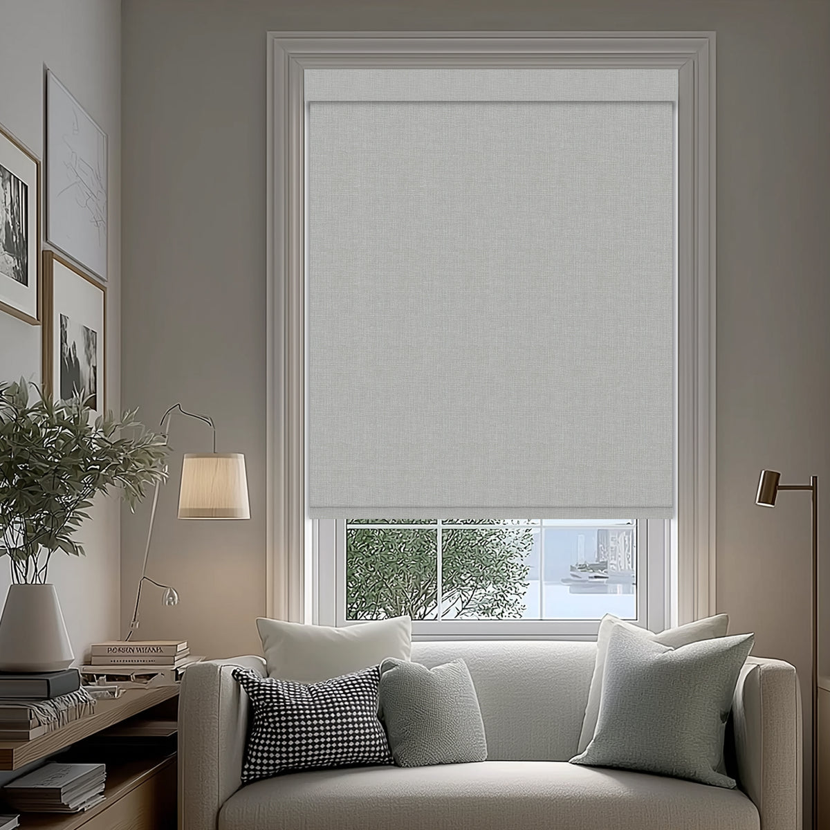 Tamora Silver Blackout Roller Shades