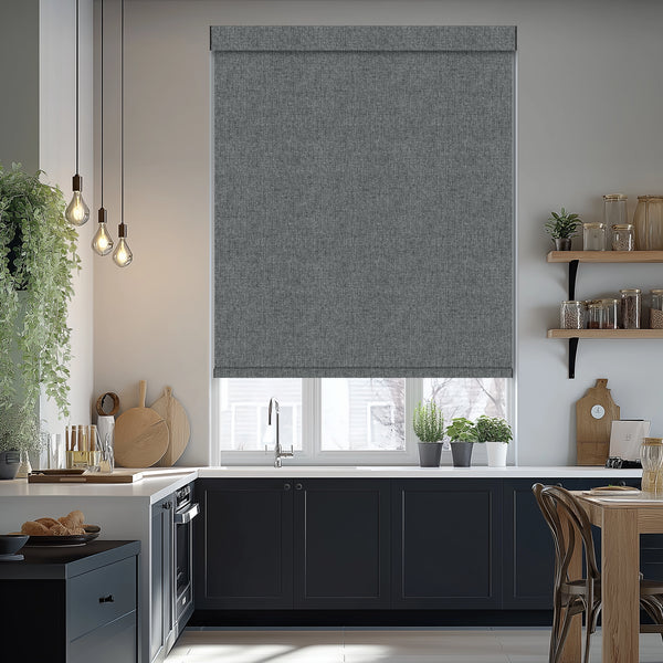 Tamora Charcoal Blackout Roller Shades