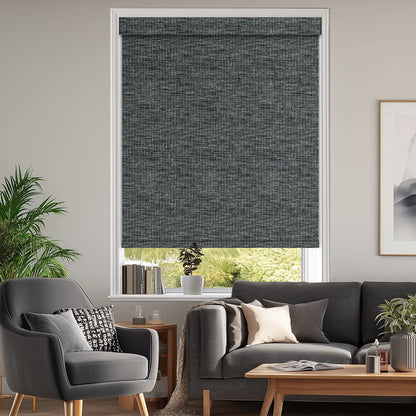 Gemma Black Blackout Roller Shades