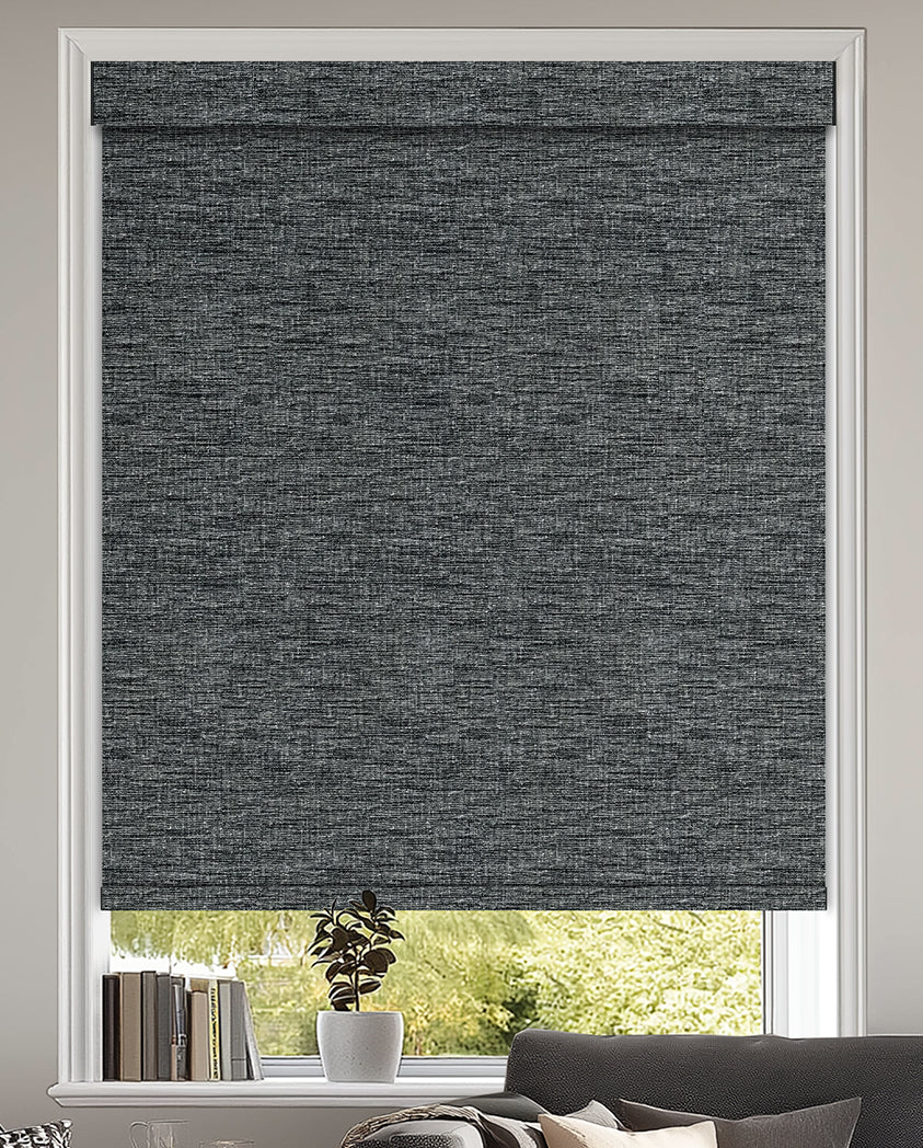 Gemma Black Blackout Roller Shades
