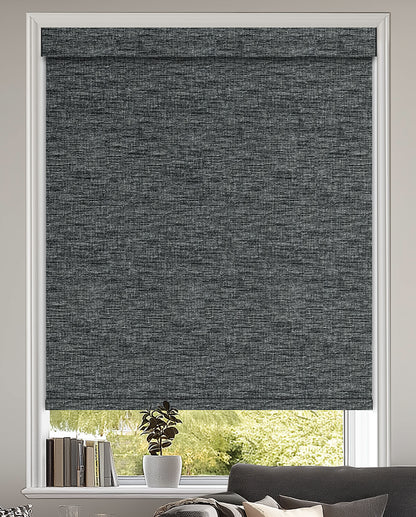 Gemma Black Blackout Roller Shades