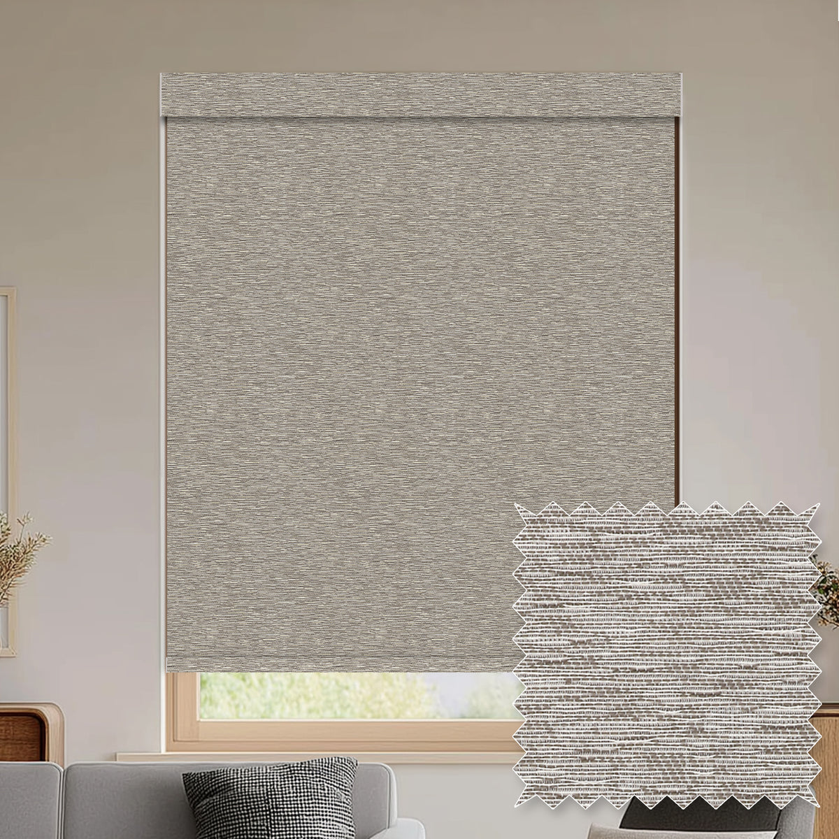 Capella Stone Blackout Roller Shades