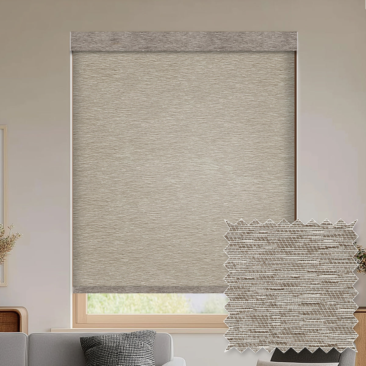 Capella Stone Light Filtering Roller Shades