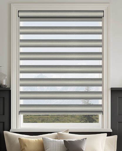Curacao Onyx Light Filtering Zebra Shade