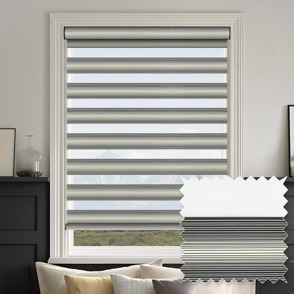 Curacao Onyx Light Filtering Zebra Shade
