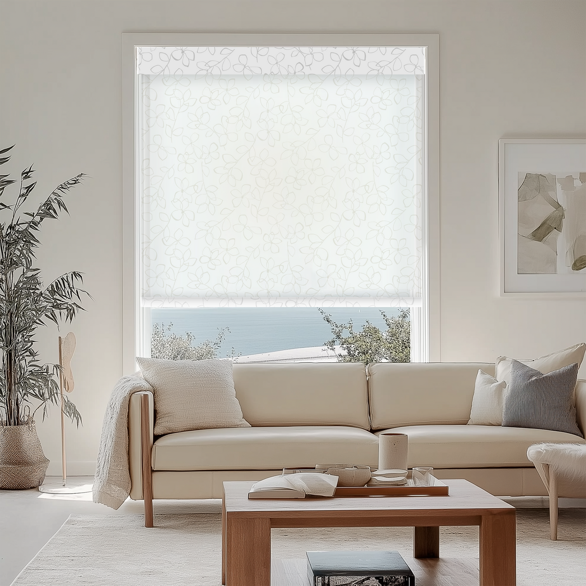 Celeste Bright White Sheer Roller Shades