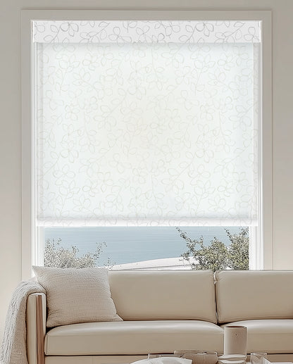Celeste Bright White Sheer Roller Shades