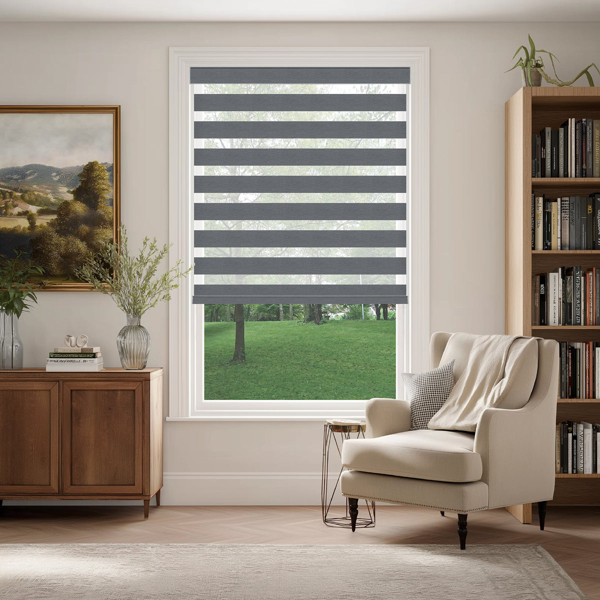 Callis Charcoal Light Filtering Zebra Shade