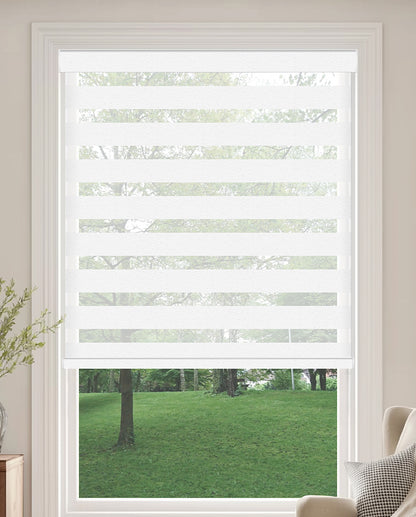 Callis Snow Light Filtering Zebra Shade