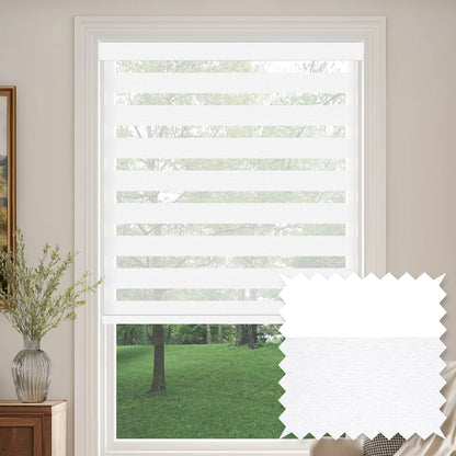 Callis Snow Light Filtering Zebra Shade