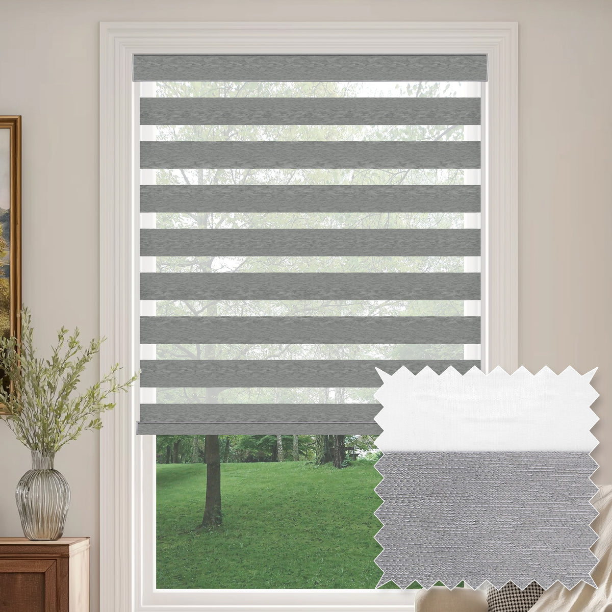 Callis Ash Light Filtering Zebra Shade