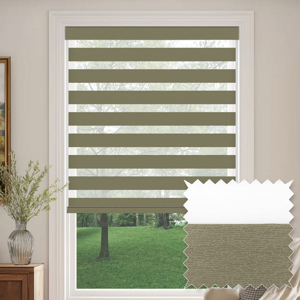 Callis Earth Light Filtering Zebra Shade
