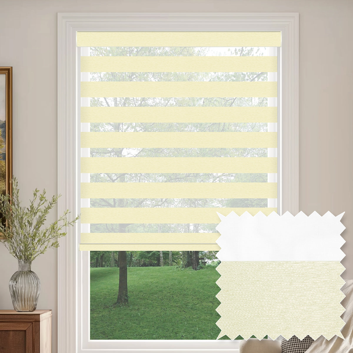 Callis Cream Light Filtering Zebra Shade