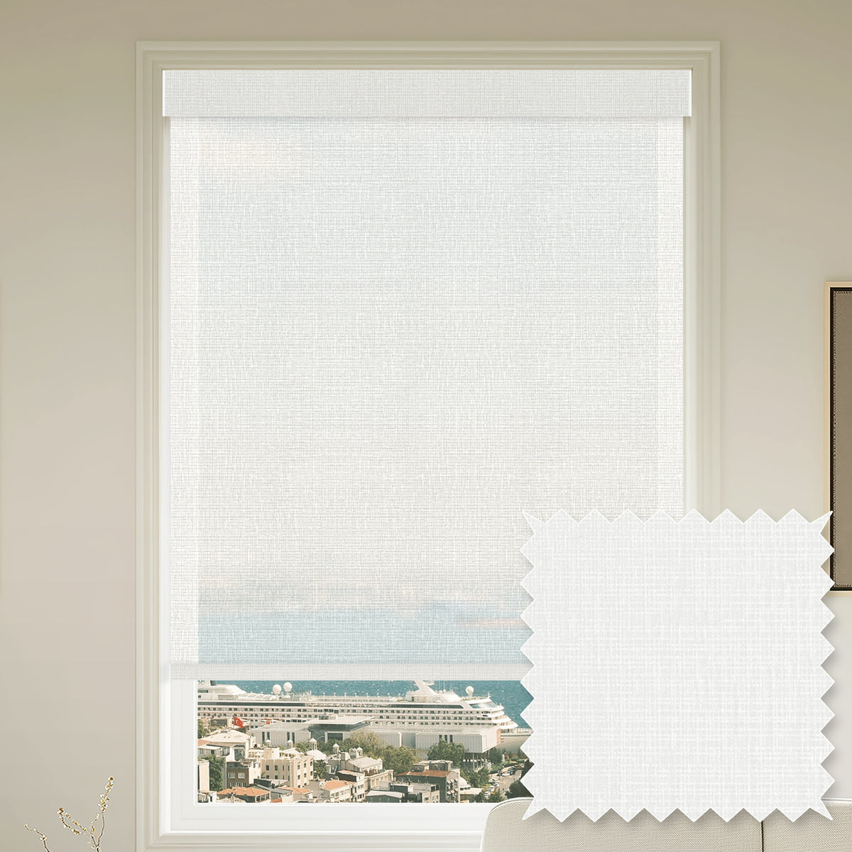 Conway Salt Sheer Roller Shades