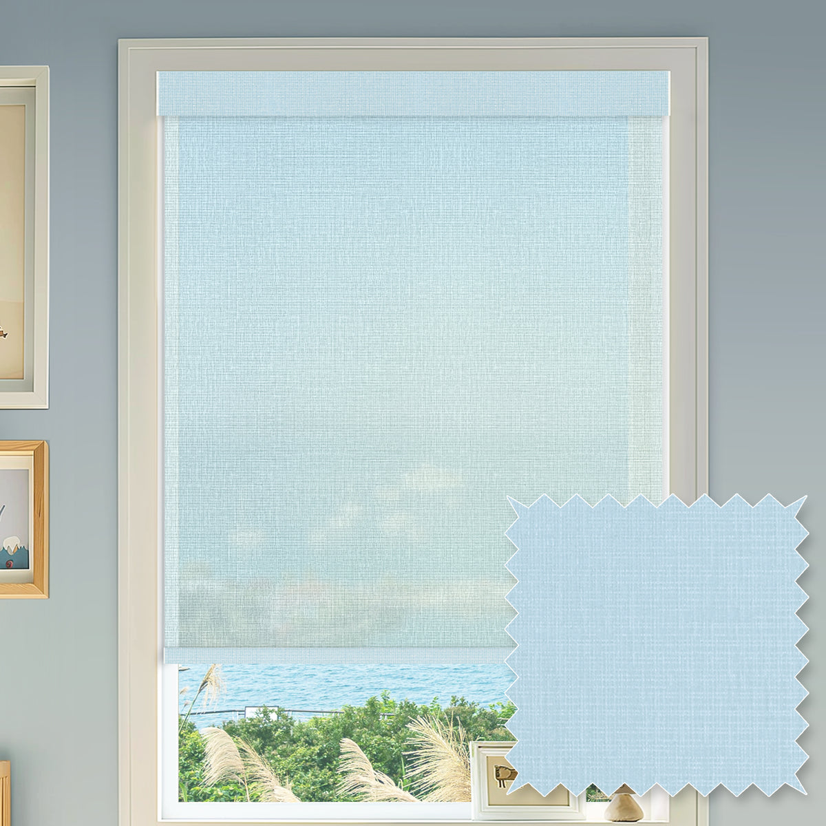 Conway Sky Sheer Roller Shades