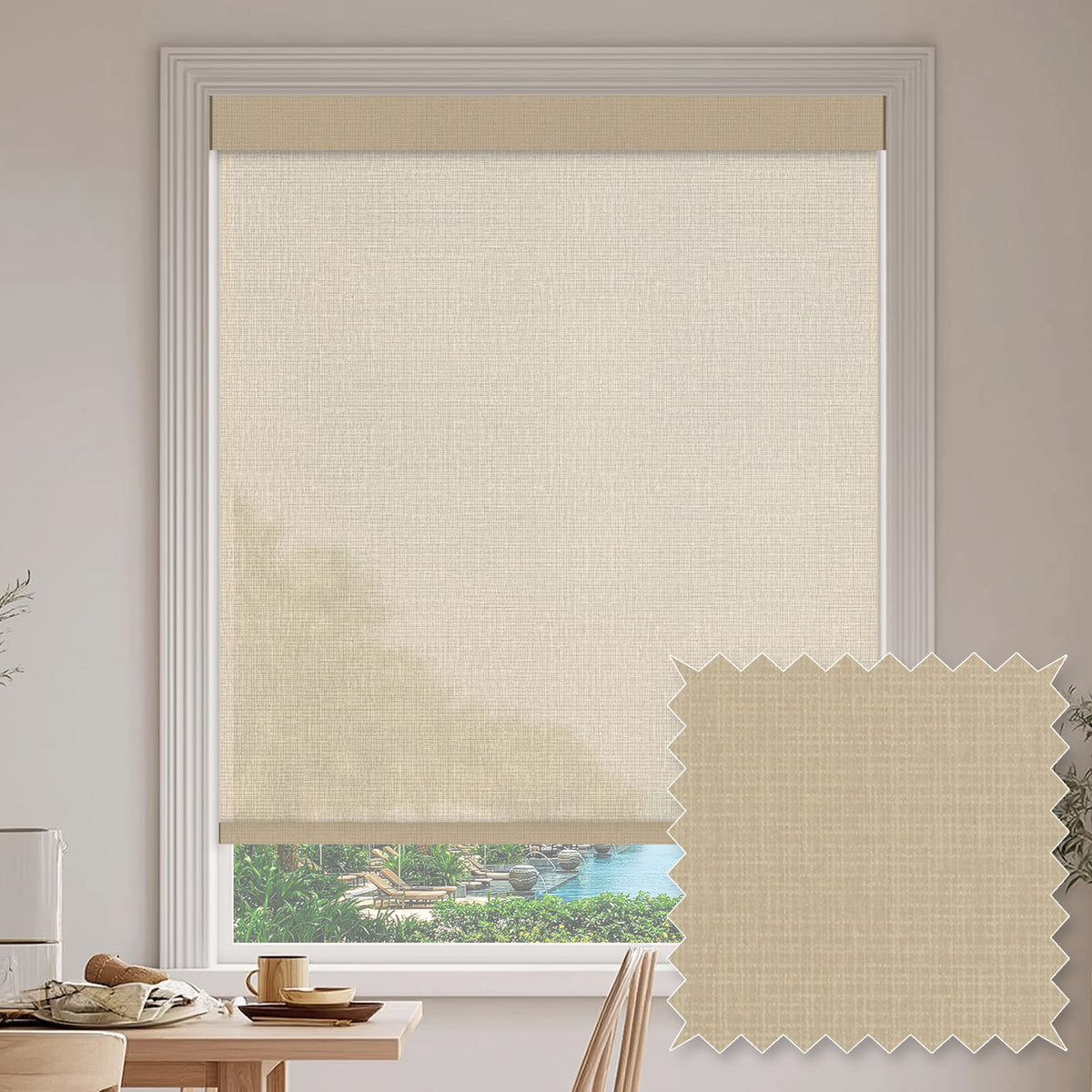 Conway Sand Sheer Roller Shades