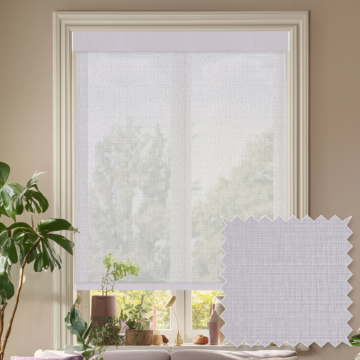 Conway Lavender Sheer Roller Shades