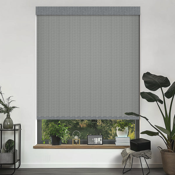 Cumulus Peppercorn Light Filtering Roller Shades