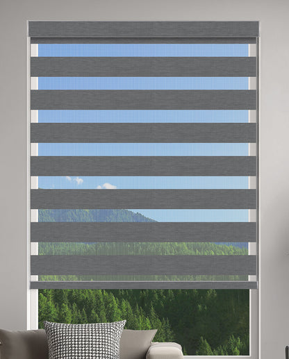 Duran Charcoal Blackout Zebra Shade