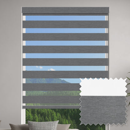 Duran Charcoal Blackout Zebra Shade