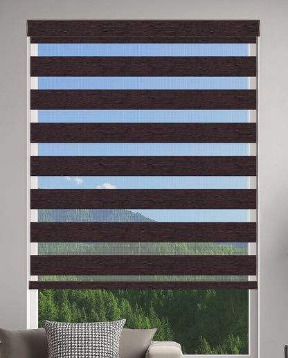 Duran Walnut Blackout Zebra Shade