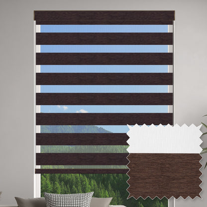 Duran Walnut Blackout Zebra Shade
