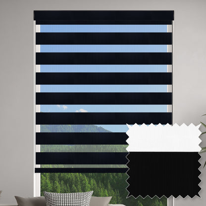 Duran Black Blackout Zebra Shade