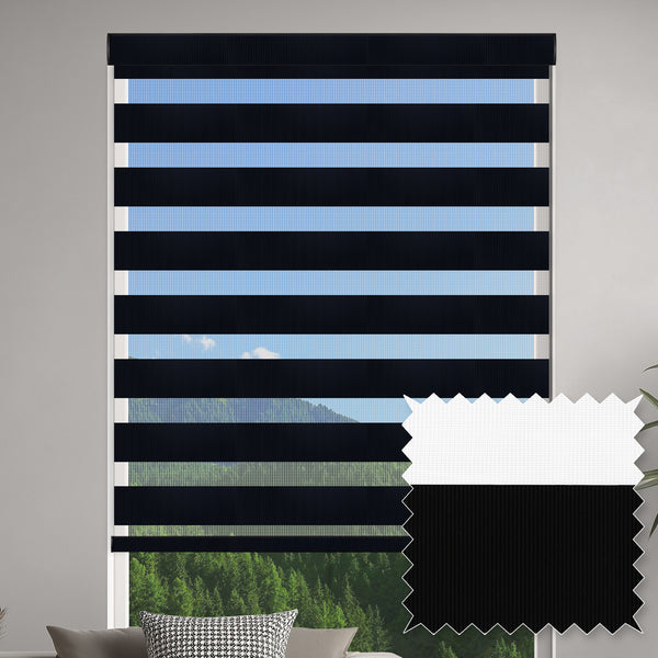 Duran Black Blackout Zebra Shade