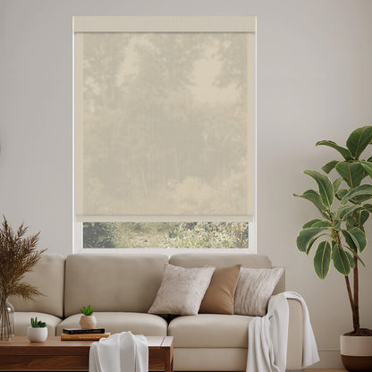 Riccio Beige 5% Openness Flame Retardant Sheer Solar Shades