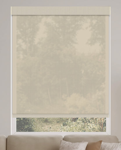 Riccio Beige 5% Openness Flame Retardant Sheer Solar Shades