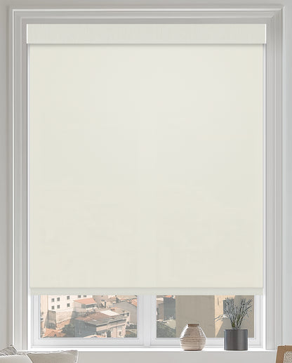 Opio White 1% Openness Solar Screen Semi Sheer Roller Shades