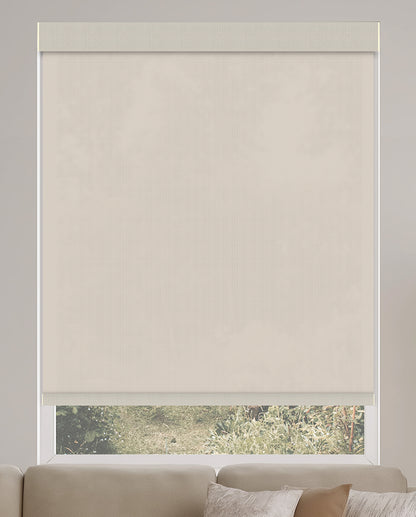 Opio Beige 1% Openness Solar Screen Semi Sheer Roller Shades