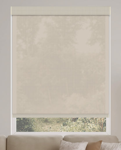 Riker Beige 3% Openness Flame Retardant Sheer Solar Shades