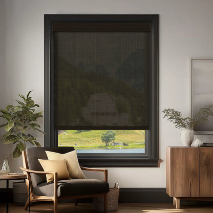 Riker Brown 3% Openness Flame Retardant Sheer Solar Shades