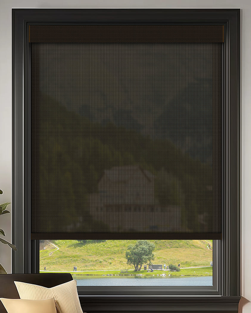 Riker Brown 3% Openness Flame Retardant Sheer Solar Shades