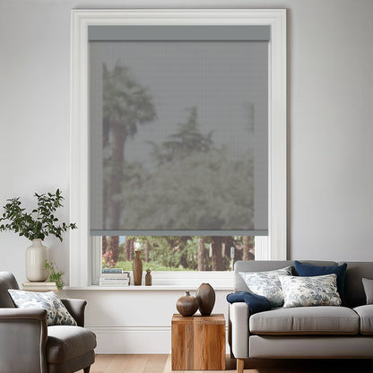 Cartel Light Gray 10% Openness Flame Retardant Sheer Solar Shades