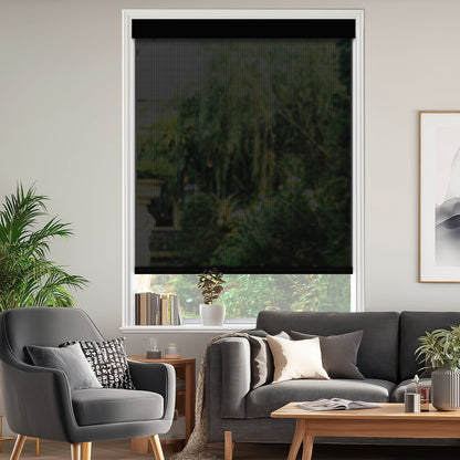 Cartel Black 10% Openness Flame Retardant Sheer Solar Shades