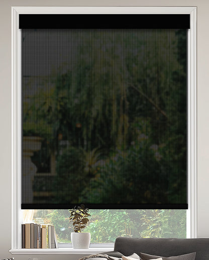Cartel Black 10% Openness Flame Retardant Sheer Solar Shades