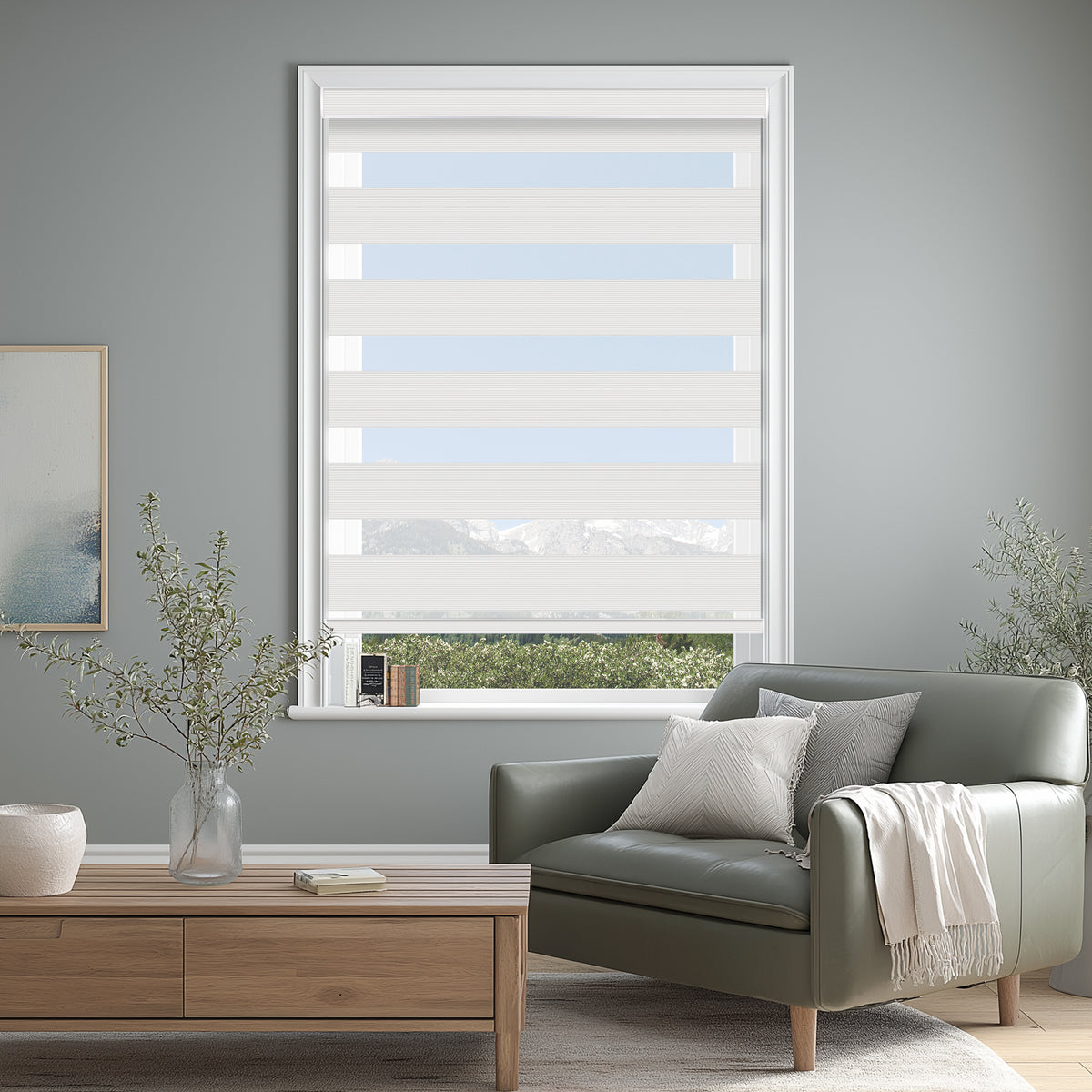 Errol Snow Light Filtering Zebra Shade