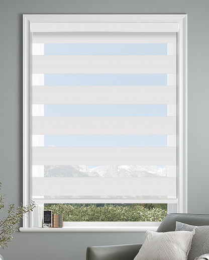 Errol Snow Light Filtering Zebra Shade