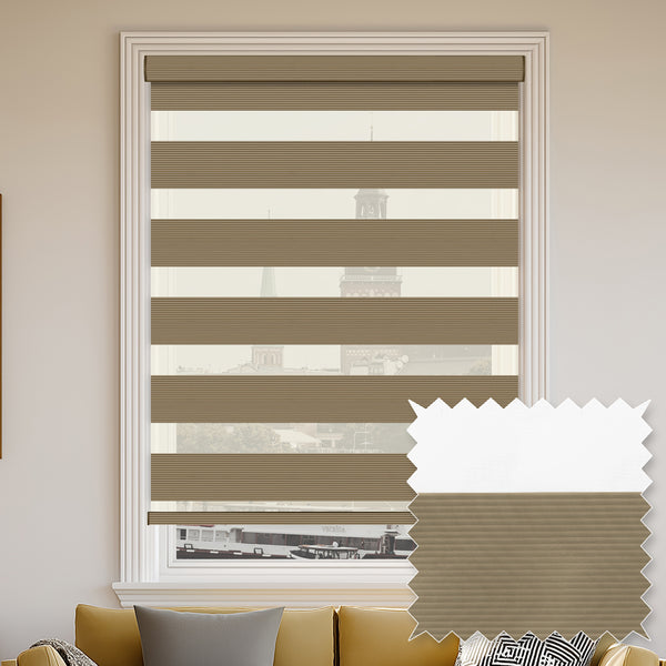 Errol Mocha Light Filtering Zebra Shade