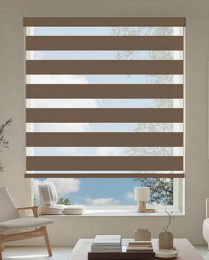 Errol Walnut Light Filtering Zebra Shade