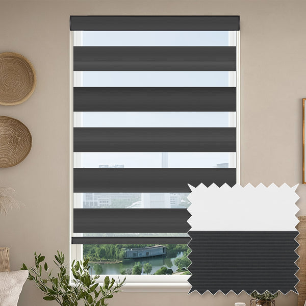 Errol Obsidian Light Filtering Zebra Shade