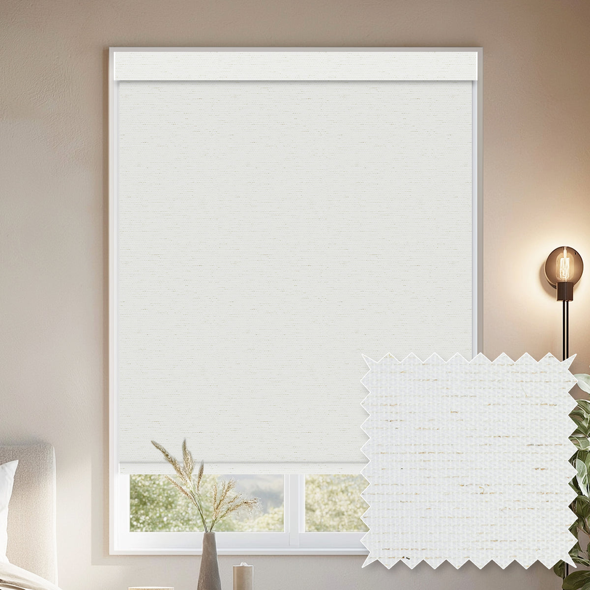 Euler Linen Milk Blackout Roller Shades